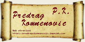 Predrag Komnenović vizit kartica
